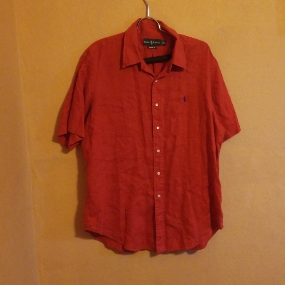 Red Ralph Lauren button down shirt